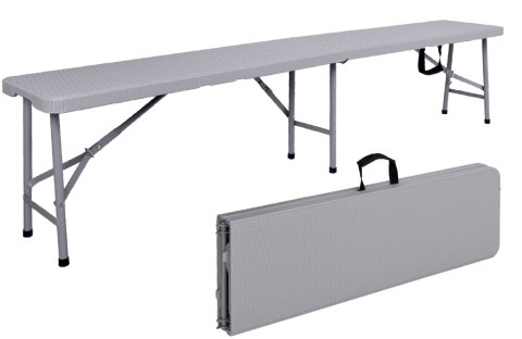 Składana ławka cateringowa RATTAN 180 cm szara Składana ławka cateringowa RATTAN 180 cm szara