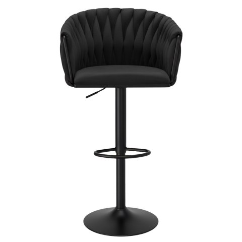 Krzesło barowe COFTON BLACK welurowe czarne VELVET