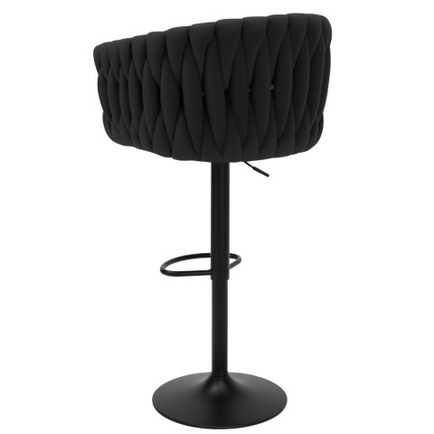 Krzesło barowe COFTON BLACK welurowe czarne VELVET