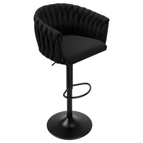 Krzesło barowe COFTON BLACK welurowe czarne VELVET