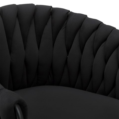 Krzesło barowe COFTON BLACK welurowe czarne VELVET