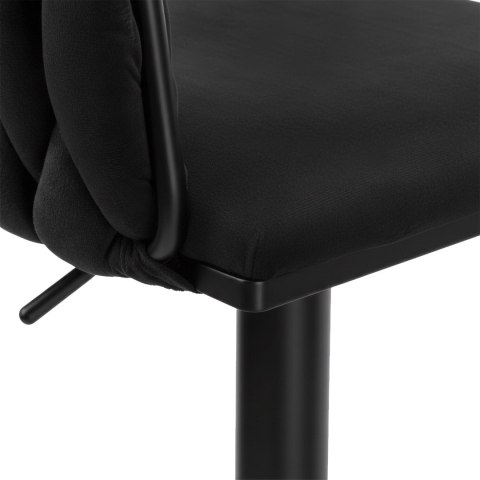 Krzesło barowe COFTON BLACK welurowe czarne VELVET