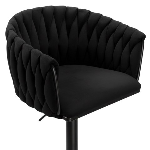 Krzesło barowe COFTON BLACK welurowe czarne VELVET
