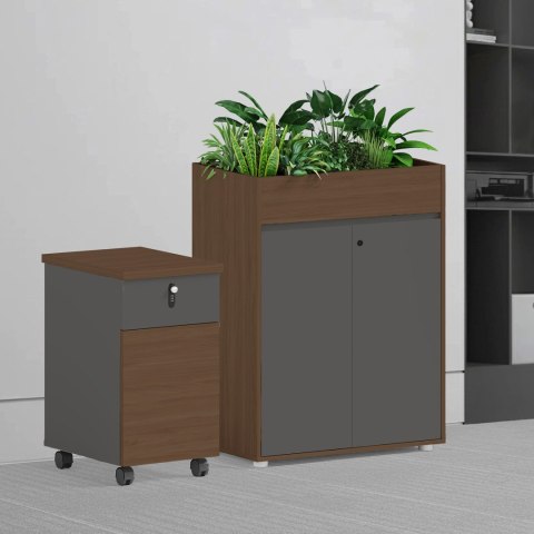 Angel Kwietnik biurowy z szafką Loft Work Dark 80cm ANGEL