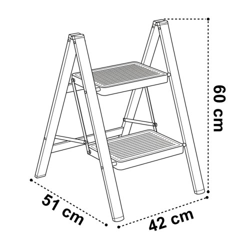 Drabinka składana metalowa EASYSTEP 2 stopniowa