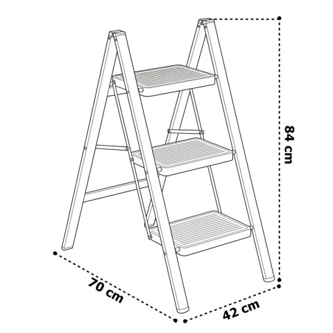 Drabinka składana metalowa EASYSTEP 3 stopniowa