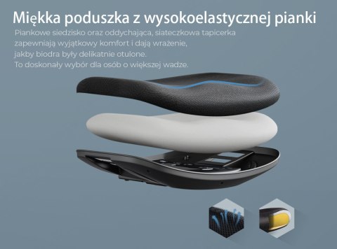 Fotel ergonomiczny ANGEL biurowy obrotowy Dakota 2.0 Grafitowy ANGEL