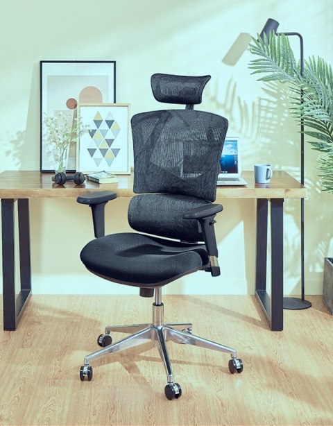 Fotel ergonomiczny ANGEL biurowy obrotowy Dakota 2.0 Grafitowy ANGEL
