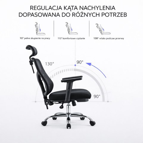 Fotel ergonomiczny ANGEL biurowy obrotowy jOkasta Szara ANGEL