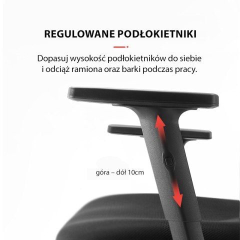 Fotel ergonomiczny ANGEL biurowy obrotowy jOkasta Szara ANGEL