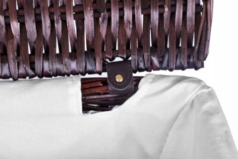 Kosz wiklinowy 40x30x60 cm - 72L - brązowy