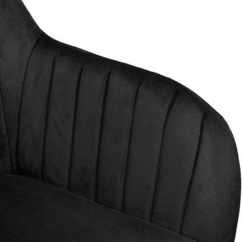 Krzesło aksamitne SEVILLA velvet czarne
