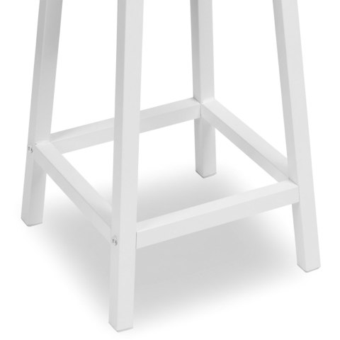 Krzesło barowe metalowe FLINT BIAŁY MODERN OAK