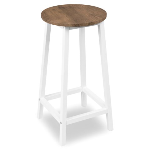 Krzesło barowe metalowe FLINT BIAŁY RUSTIC