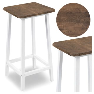 Krzesło barowe metalowe KENT BIAŁY RUSTIC