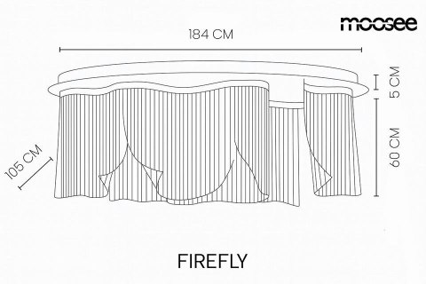 MOOSEE lampa sufitowa / plafon FIREFLY 180 złota