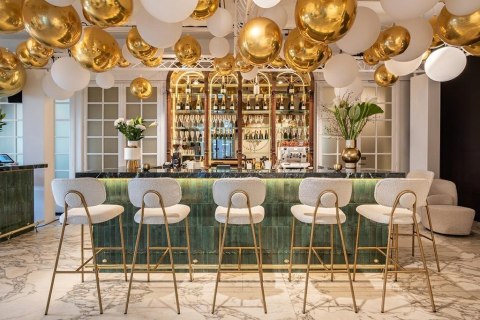 RICHMOND zestaw 2 krzeseł barowych XENIA 65 cm biały