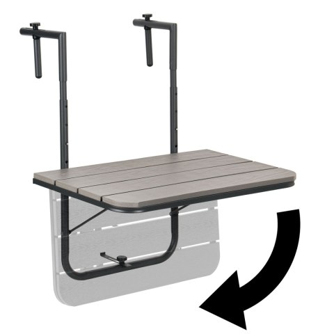 Stolik balkonowy składany ARETTO szary