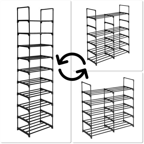 Szafka na buty regał ARON stojak półka wysoka wąska duża modułowa 10 poziomów