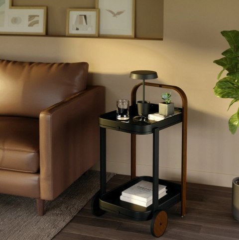 UMBRA wózek barowy BELLWOOD czarny orzechowy