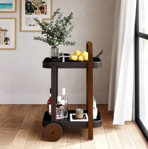 UMBRA wózek barowy BELLWOOD czarny orzechowy