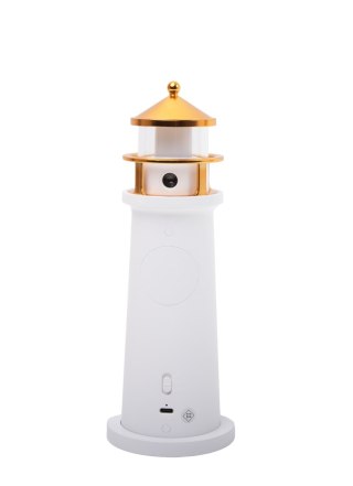 Lampka nocna z projektorem SHP LIGHTHOUSE biało-złota