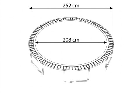 Mata batut do trampoliny 8 FT 252 cm JUMPI - Akcesoria do trampolin Jumpi