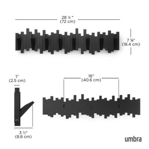 UMBRA wieszak na ubrania STICKS 8 czarny