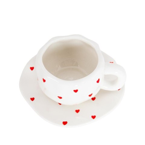 Filiżanka ze spodkiem SHP LOVE biała