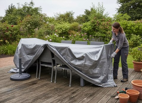 Plandeka 6x8m GRENTO srebrna 260GSM