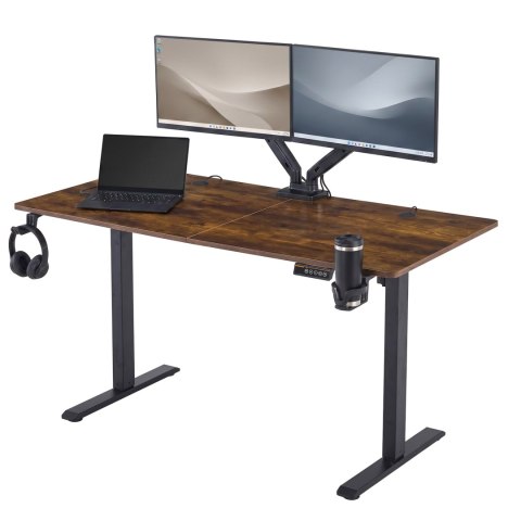 Biurko gamingowe SHADOW GAMER elektryczne RUSTIC 140 cm