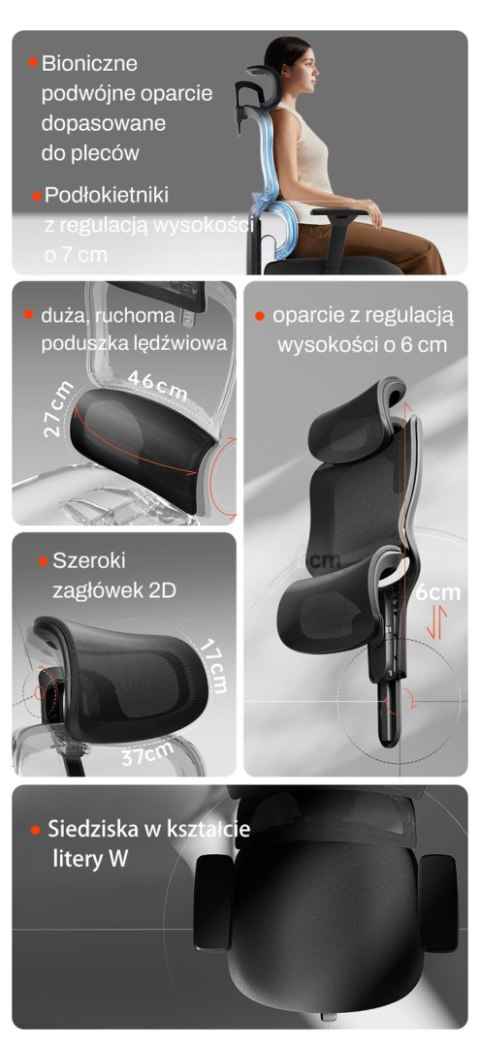 Fotel biurowy ergonomiczny ANGEL kreOn ANGEL