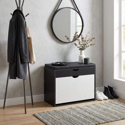 Szafka na buty HEDOR BLACK/WHITE