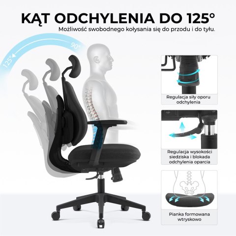 Fotel ergonomiczny ANGEL biurowy obrotowy Stelio Plus ANGEL