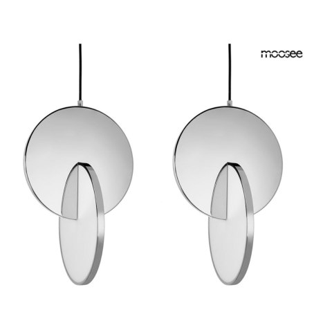 MOOSEE zestaw 2 lamp wiszących DISCO srebrny