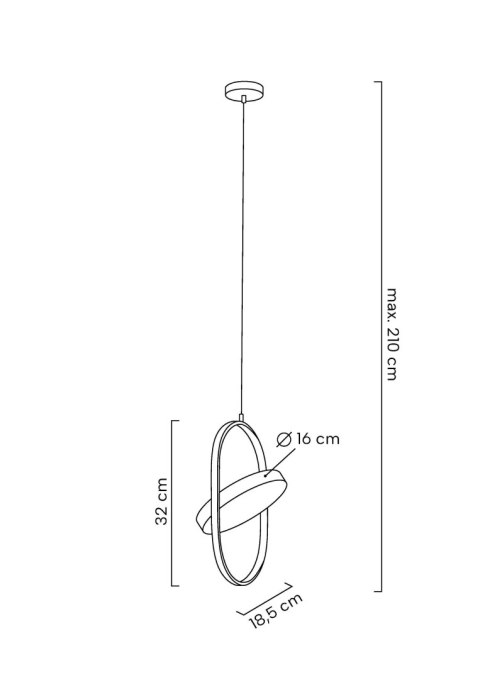 MOOSEE zestaw 2 lamp wiszących SPINNER 19 złoty