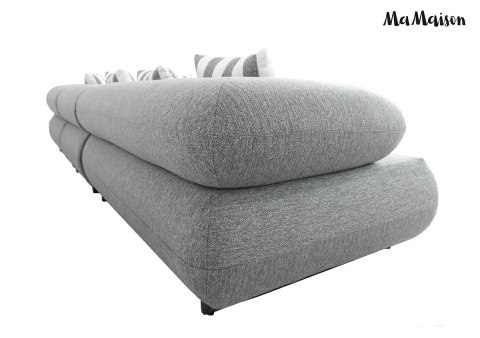 MaMaison sofa narożna ogrodowa ALEXANDER 4 szara (poduszki i pokrowiec w zestawie)