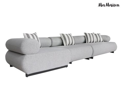 MaMaison sofa ogrodowa ALEXANDER szara (poduszki i pokrowiec w zestawie)