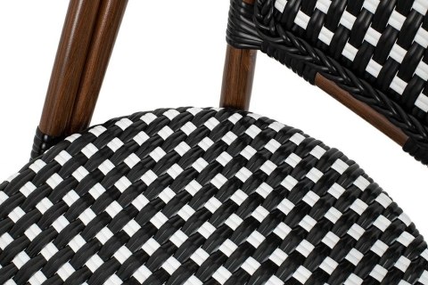 Zestaw 2 krzeseł ogrodowych CAFE PARIS ARM brązowy rattan