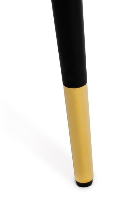 Zestaw 6 krzeseł DIEGO jasnozielony - welur, podstawa czarno złota
