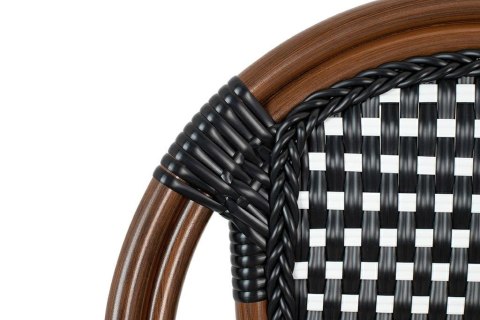 Zestaw 6 krzeseł ogrodowych CAFE PARIS ARM brązowy rattan