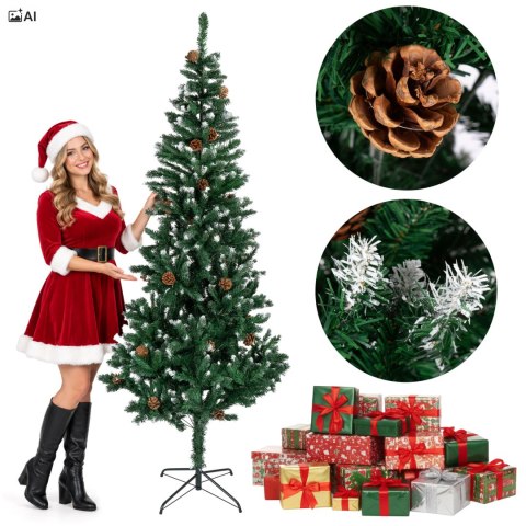 Choinka bożonarodzeniowa sztuczna z szyszkami Merry - 220 cm