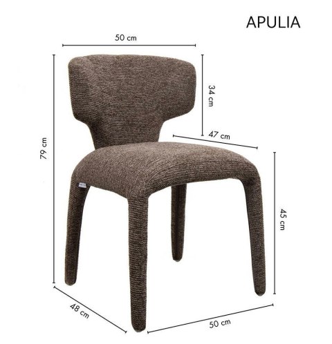 [DETAL] Krzesło APULIA brązowe / taupe