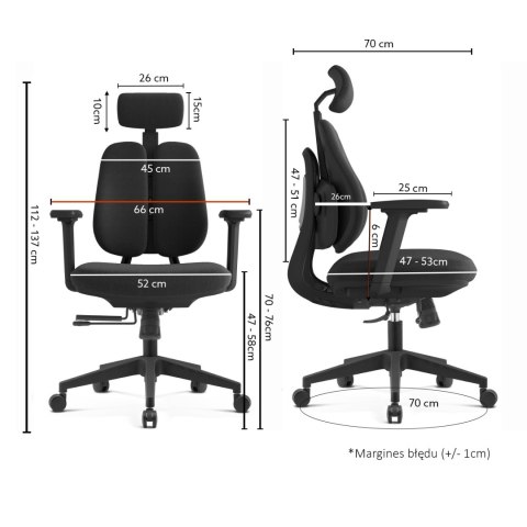 Fotel ergonomiczny ANGEL biurowy obrotowy Stelio Plus ANGEL