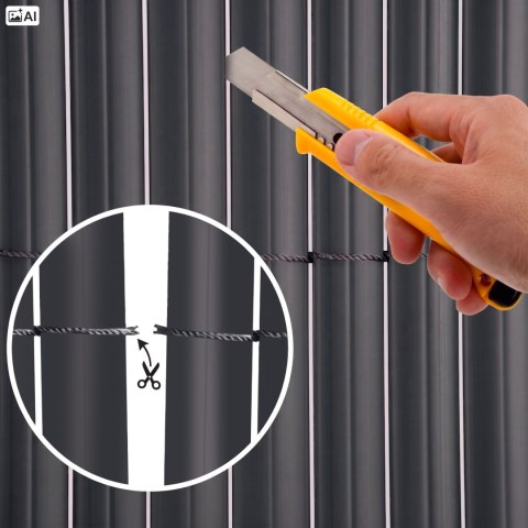Osłona balkonowa mata PCV 100x300 cm BARU antracyt