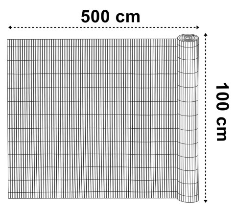 Osłona balkonowa mata PCV 100x500 cm BARU antracyt