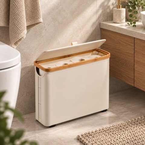 Stojak do przechowywania SHP BAMBOO beżowy / bambusowy