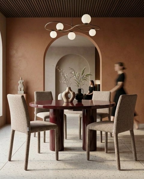 Zestaw 2 krzeseł ALYA brązowy / taupe