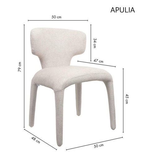 Zestaw 2 krzeseł APULIA beżowy