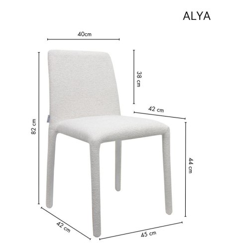 Zestaw 4 krzeseł ALYA beżowy